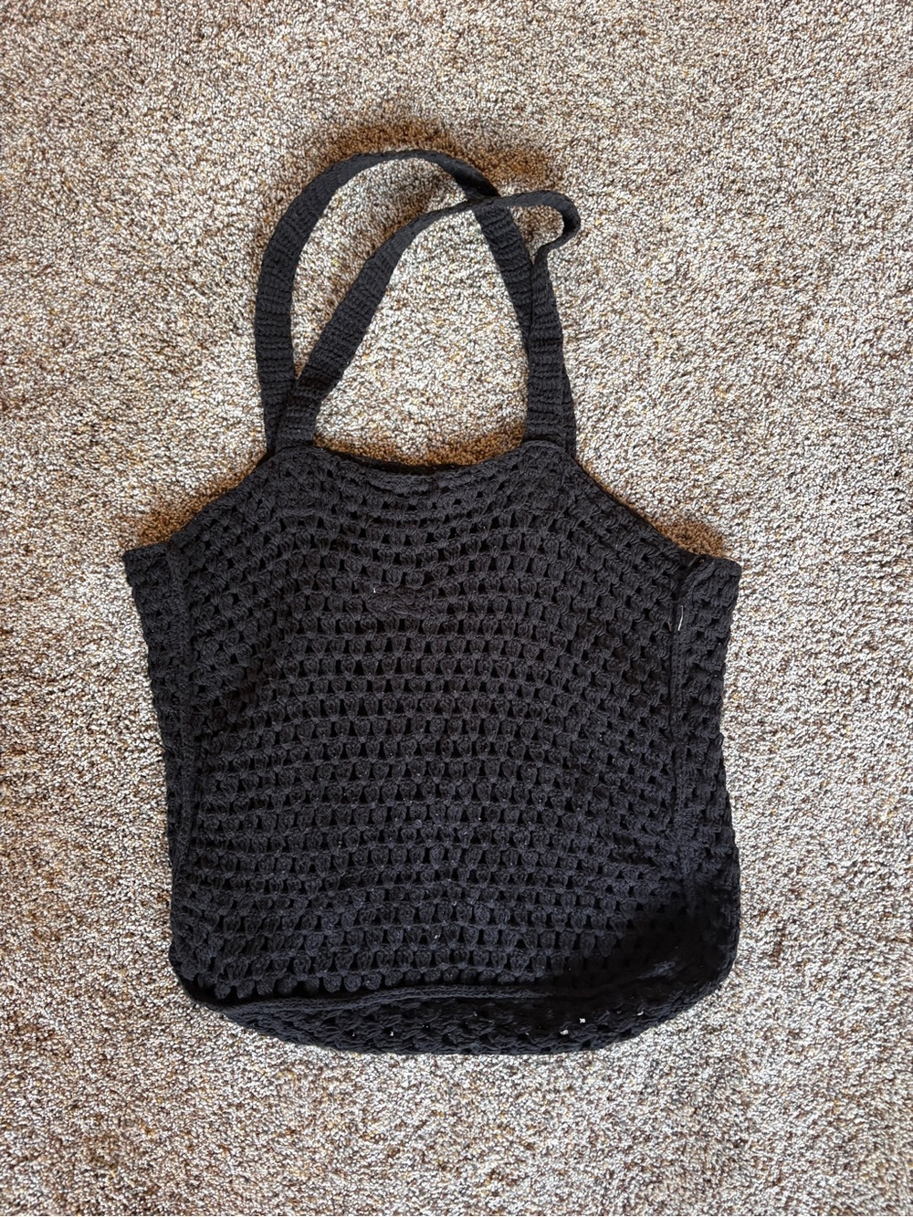 Universal Thread Black Crochet Tote Bag